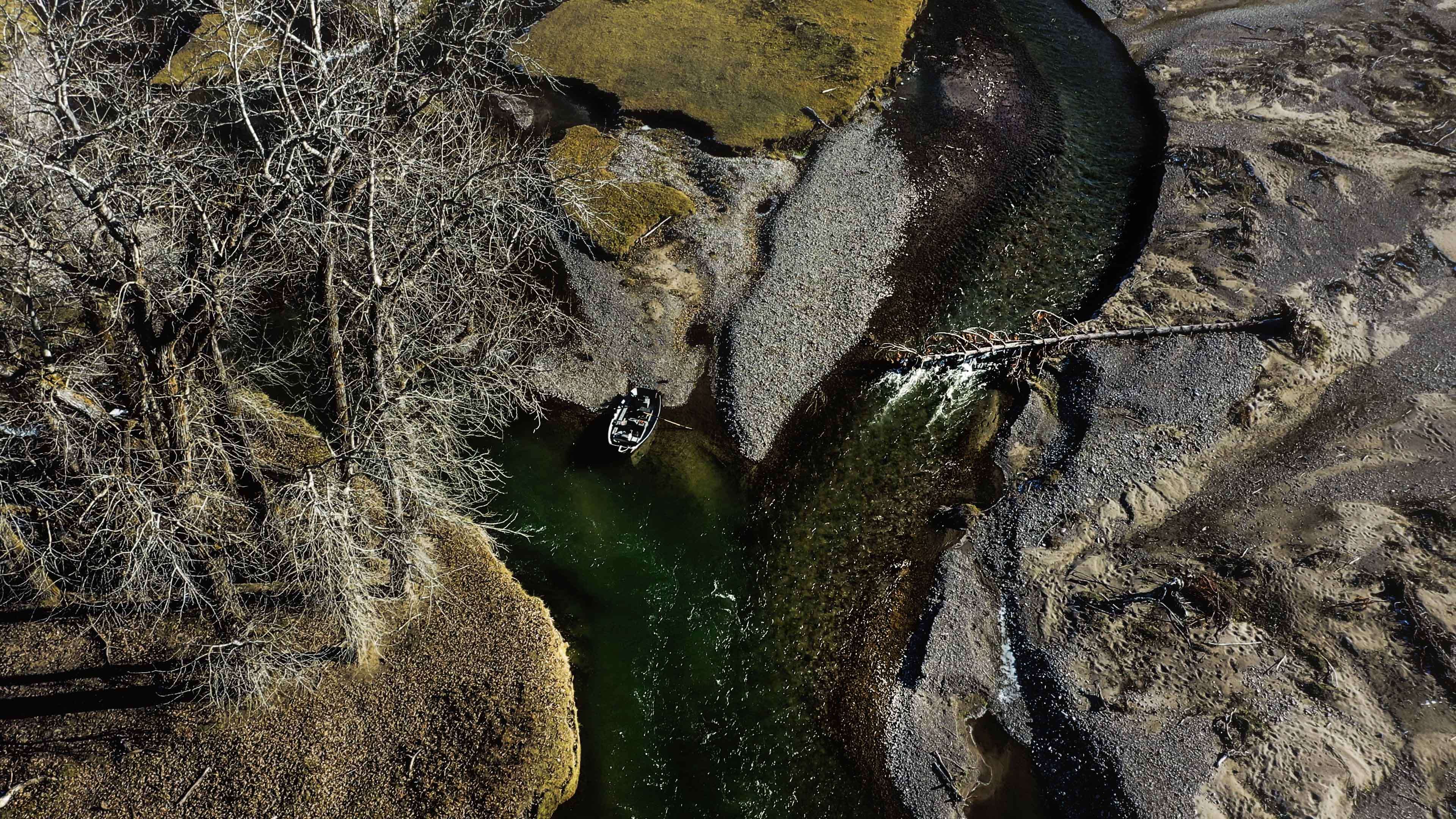 aerial photo clark Fork river near Missoula Montana