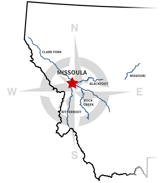 Map of Western Montana.