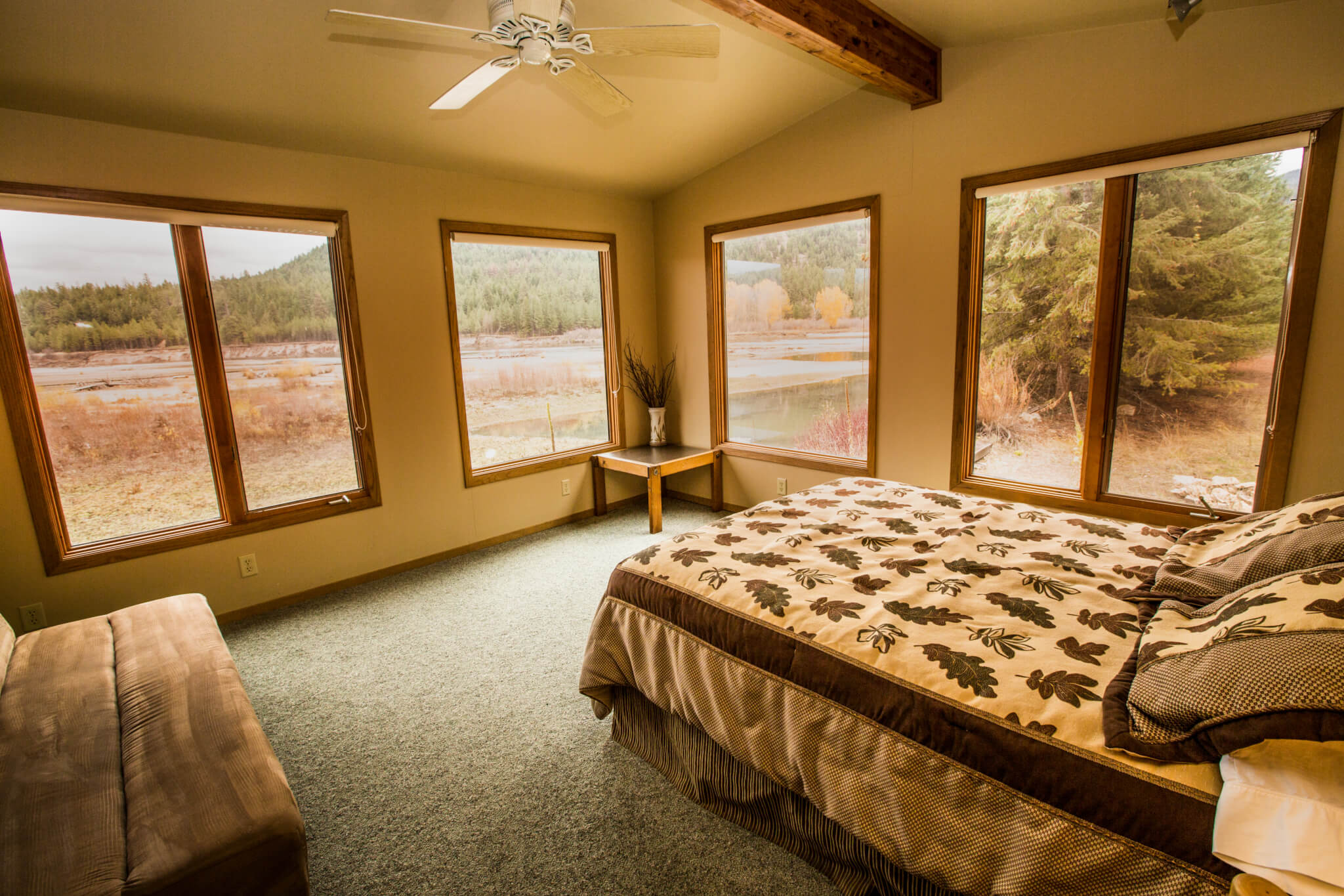 riverfrontlodge1 Bedroom of fishing lodge.
